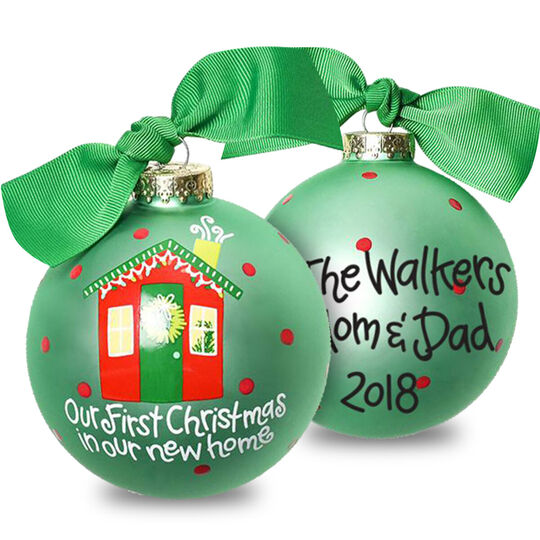 Our First Christmas Glass Christmas Ornament